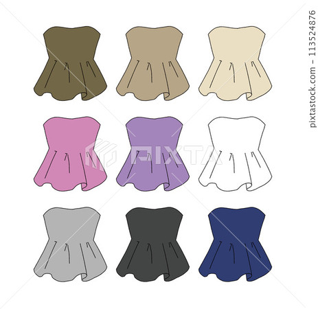 Bustier illustration set Bustier illustration set 113524876
