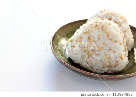 White sesame rice balls White sesame rice balls 113524892