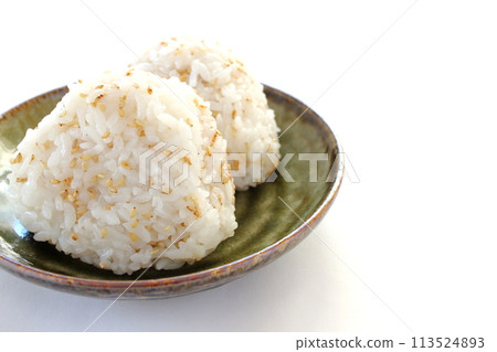 White sesame rice balls White sesame rice balls 113524893