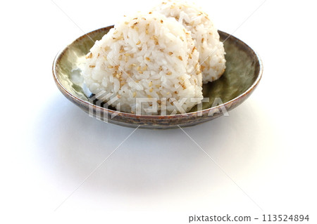 White sesame rice balls White sesame rice balls 113524894