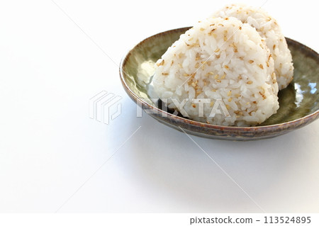 White sesame rice balls White sesame rice balls 113524895