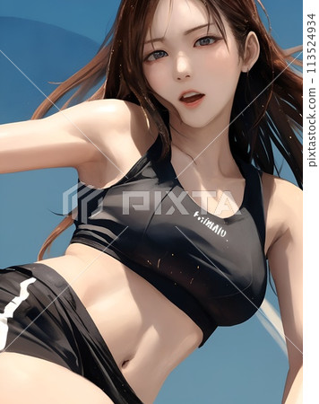 AiSakai Parkour Slim woman 113524934