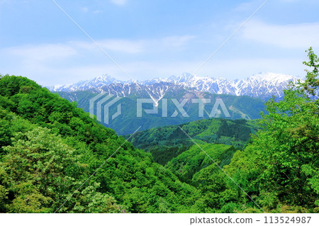 The Northern Alps from Route 406 in May. The beautiful Northern Alps. 113524987