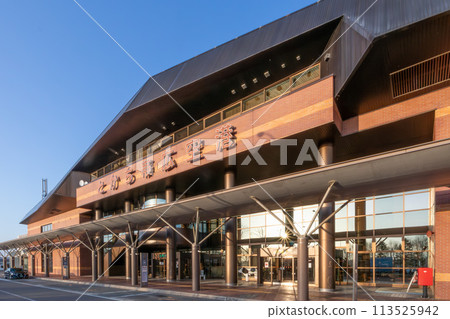 Obihiro City, Hokkaido - The exterior of the terminal building at Noto-Obihiro Airport on a clear day Obihiro City, Hokkaido - The exterior of the terminal building at Noto-Obihiro Airport on a clear day 113525942