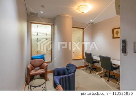 北海道帶廣市、陽光明媚的十勝帶廣機場,安檢後高級休息室(收費候機室) 北海道帶廣市、陽光明媚的十勝帶廣機場,安檢後高級休息室(收費候機室) 113525950