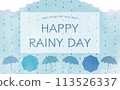 Watercolor style rainy season banner template 2 113526337