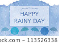 Watercolor style rainy season banner template 3 113526338