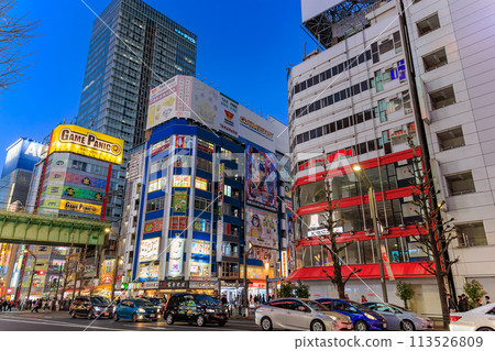 Akihabara cityscape in the evening, Chiyoda Ward, Tokyo 113526809