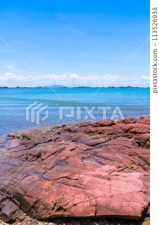 The Pink Coast or Lan Him Chomphu at Chanthaburi in Thailand 113526938