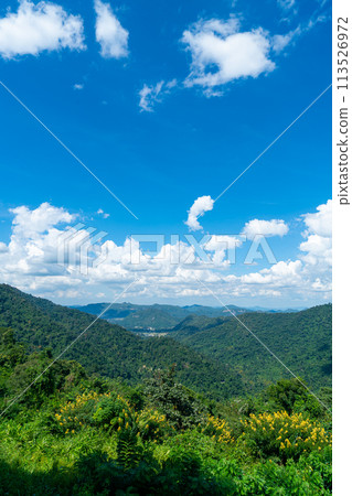 Khao Yai landscape mountain and blue sky viewpoint Khao Yai landscape mountain and blue sky viewpoint 113526972
