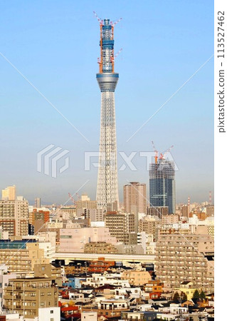 [Sumida Ward, December 15, 2010, Tokyo Nostalgia, Fixed-point photography of the construction of the "Tokyo Skytree"] 113527462