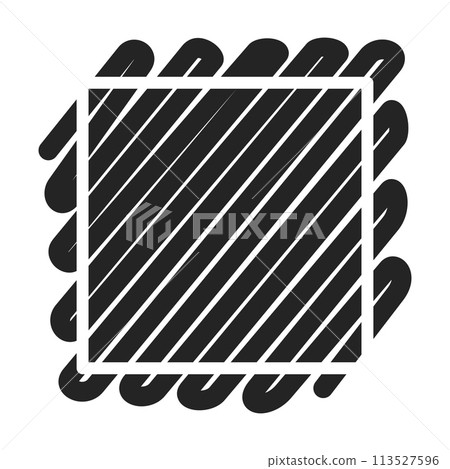 Black line stroke over square frame background set 113527596
