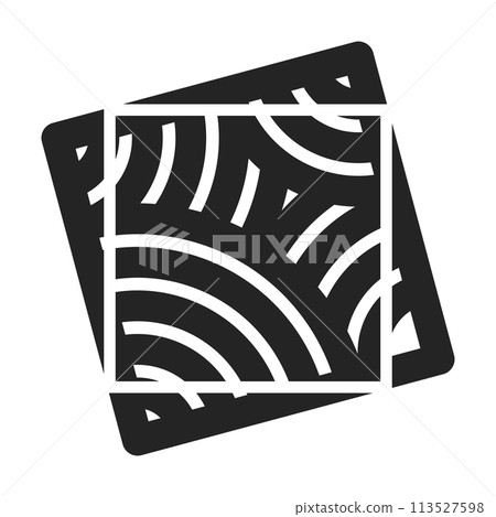 Black line stroke over square frame background set 113527598