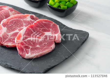 fresh pork neck raw or collar pork fresh pork neck raw or collar pork 113527846