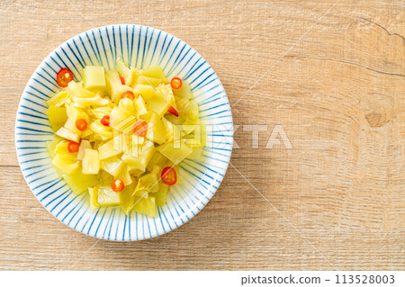 spicy salad pickle cabbage or celery with sesame oil 113528003