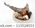 Chinese luxury ingredients, Chinese cuisine dried ingredients, Chinese luxury ingredients on white background 113528553