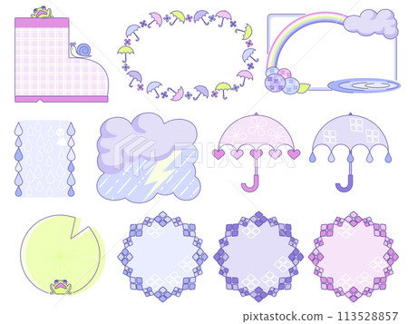 可愛的雨季各種迷你相框套裝 113528857