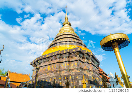 beautiful architecture at Pra That Lampang Luang in Thailand 113529015