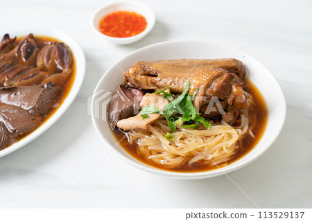 Braised duck noodles with brown soup Braised duck noodles with brown soup 113529137