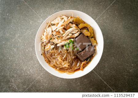 Stewed Chicken Noodle Soup Bowl Stewed Chicken Noodle Soup Bowl 113529437