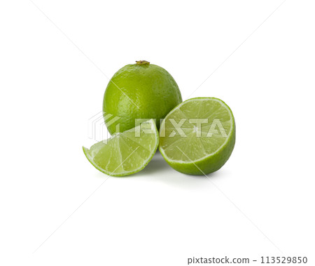 Lime isolated on white background. Lemon fruit Clipping Path. Lime isolated on white background. Lemon fruit Clipping Path. 113529850
