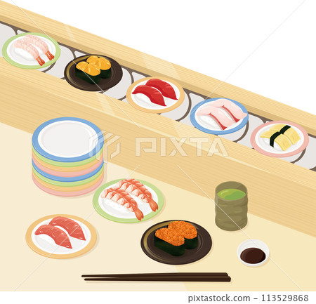 Conveyor belt sushi Conveyor belt sushi 113529868