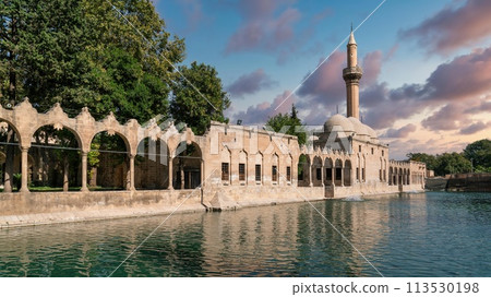 Balikligol fish pond and Halil ur Rahman mosque. This is a sacred site and birth place of prophet abraham Balikligol fish pond and Halil ur Rahman mosque. This is a sacred site and birth place of prophet abraham 113530198