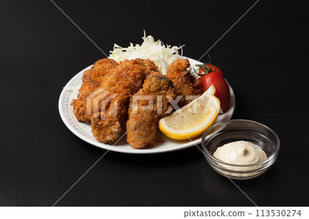 看起來很美味的煎牡蠣 113530274