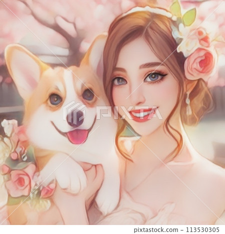 美麗與柯基犬 113530305