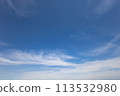 This is a picture of the calm blue sky on a sunny day and the clouds called cirrostratus (thin clouds). This is a picture of the calm blue sky on a sunny day and the clouds called cirrostratus (thin clouds). 113532980