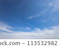 This is a picture of the calm blue sky on a sunny day and the clouds called cirrostratus (thin clouds). This is a picture of the calm blue sky on a sunny day and the clouds called cirrostratus (thin clouds). 113532982