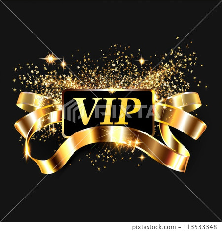 Vip v.i.p. sign logo text: a sophisticated blend on busines card, banner, and background, encapsulating exclusivity and luxury for an elite and distinguished corporate identity. 113533348