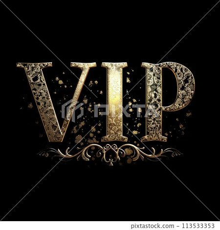Vip v.i.p. sign logo text: a sophisticated blend on busines card, banner, and background, encapsulating exclusivity and luxury for an elite and distinguished corporate identity. 113533353
