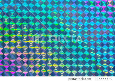 Holographic rainbow foil iridescent texture abstract hologram background Holographic rainbow foil iridescent texture abstract hologram background 113533529