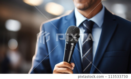 A journalist with a microphone, exploring stories, conducting interviews, and amplifying diverse perspectives through the power of audio storytelling in the dynamic world of media. A journalist with a microphone, exploring stories, conducting interviews, and amplifying diverse perspectives through the power of audio storytelling in the dynamic world of media. 113533730