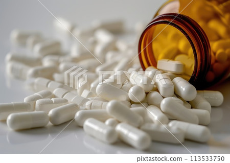 Health essentials: tablets, pills, and medicine providing diverse options for wellness and medical care, pharmaceutical for daily health needs and well-being. Health essentials: tablets, pills, and medicine providing diverse options for wellness and medical care, pharmaceutical for daily health needs and well-being. 113533750