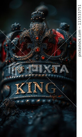Royal elegance: captivating logo text king design, symbolizing majesty, authority, and regal sophistication, perfect for branding and marketing ventures Royal elegance: captivating logo text king design, symbolizing majesty, authority, and regal sophistication, perfect for branding and marketing ventures 113533751