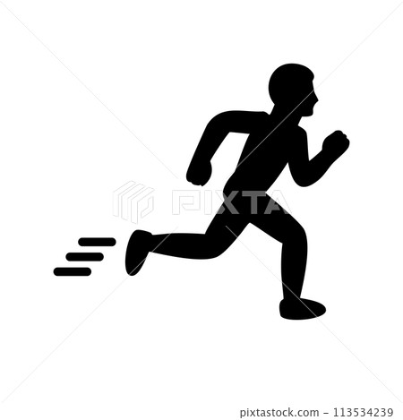 跑步的人剪影 113534239