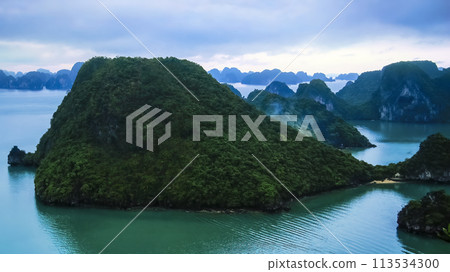 View of Halong Bay from the top of Ti Top Island, Vietnam / Ha Long Bay, Vietnam 113534300