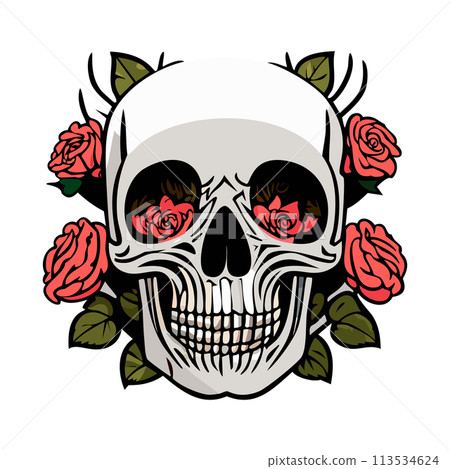 骨架和花 113534624