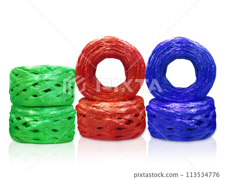 plastic rope isolated on white background 113534776
