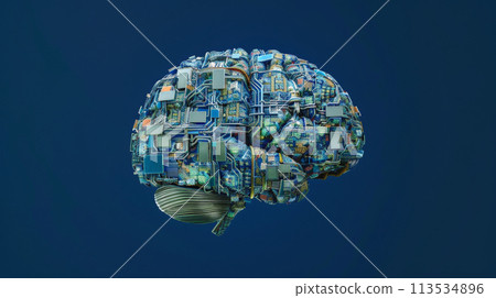 neurons, digital, brain 113534896