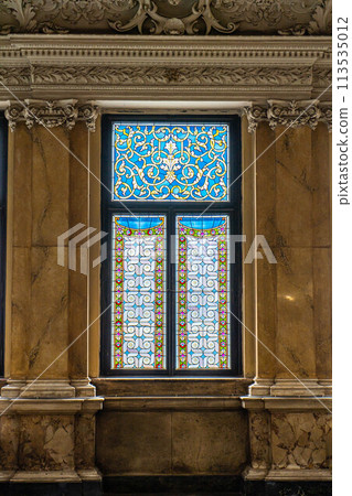 Stained Glass for church and chapel. Window stained glass in castle 113535012