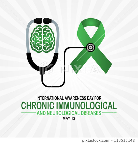 International awareness Day for Chronic Immunological and Neurological Diseases Vector illustration 113535148