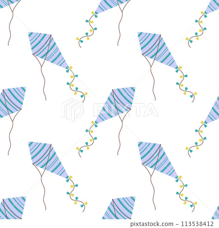 seamless pattern with cartoon kite seamless pattern with cartoon kite 113538412