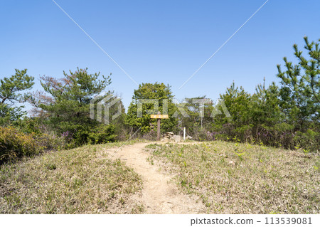 The summit of Mt. Tanukiiwa (Soja City, Okayama Prefecture) 113539081