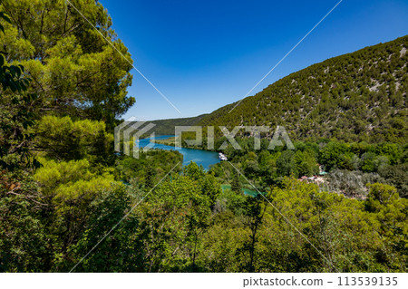 Waterfalls Krka, Croatia. Natural Waterfalls. Krka National Park, Croatia 113539135