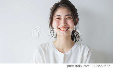 Young Japanese woman portrait AI generated image 113539486