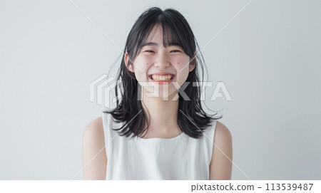 Young Japanese woman portrait AI generated image 113539487