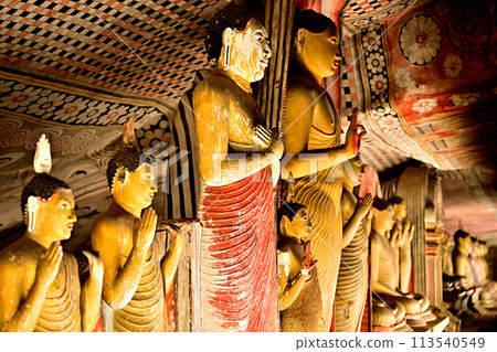 Buddha statue in Dambulla Temple, World Heritage Site in Sri Lanka 113540549